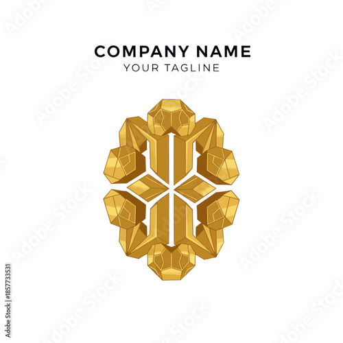 Golden Luxury Logo Design Element.