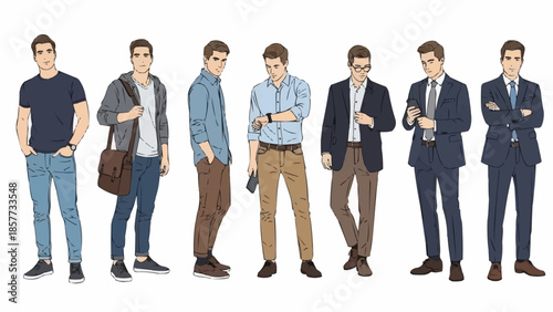 Diverse Mens Fashion Styles - A Collection of Outfits.