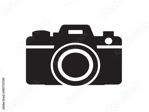 Stunning Camera Icon Silhouette with Professional Photography Look