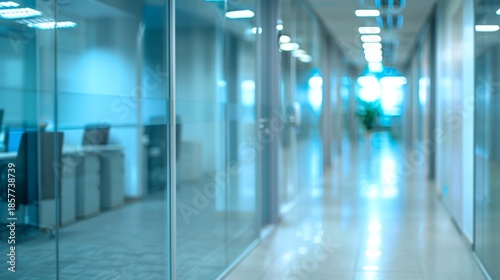 Wallpaper Mural Stylish Office Interior with Glass Walls and Open Spaces for a Collaborative Work Environment Torontodigital.ca