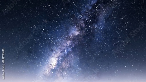 A breathtaking view of the milky way galaxy stretching across the vast dark night sky