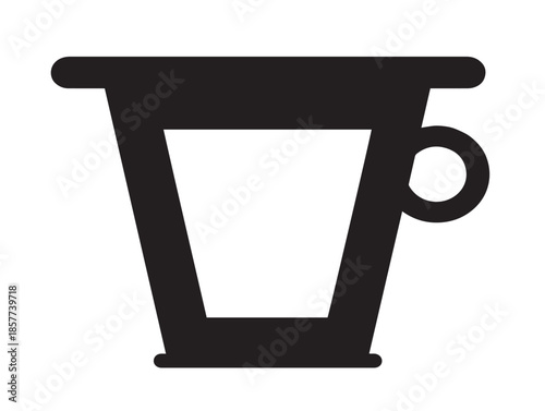 A simple and effective black filtering tool icon silhouette vector