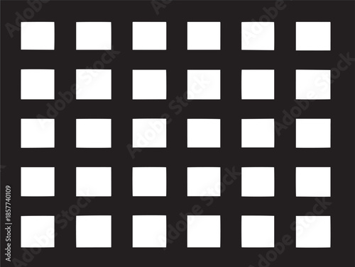 A clean and organized black grid layout icon silhouette illustration