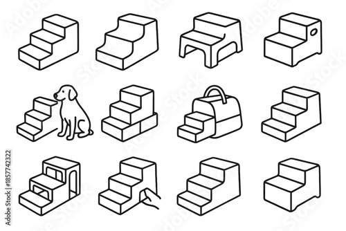 Steps stackable next vector pet symbol profile plastic icons design icon stairs