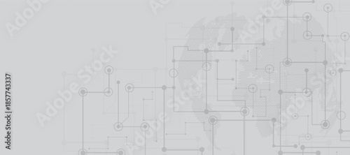 Global network connection concept. Social network communication in the global business. Big data visualization. Futuristic technology concept.