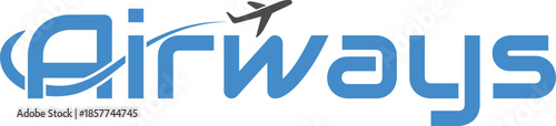 airways airplane logo modern aviation brand vector illustration