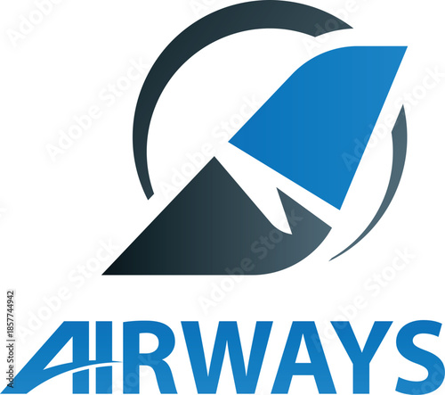 airways airplane logo modern aviation brand vector illustration