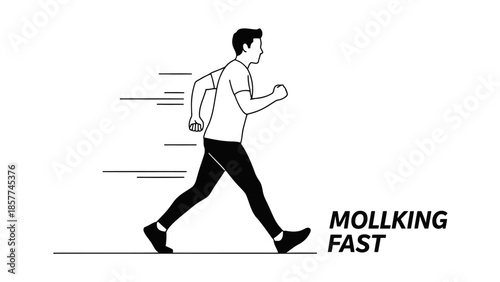 Mollking fast illustration