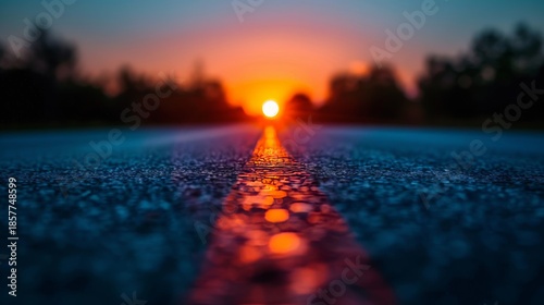 Navigating life s journey  embracing change and opportunities on the road ahead at sunset