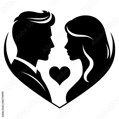 Couple in love vector image illustration