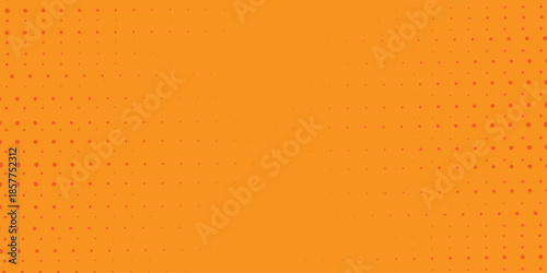 Abstract halftone background. Dots halftone orange color pattern gradient texture with technology digital background. Cartoon halftone retro pattern. Abstract template design for poster, card .