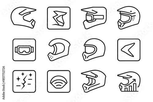 Chin vector dirt icon shell off helmet road shield chart tile liner
