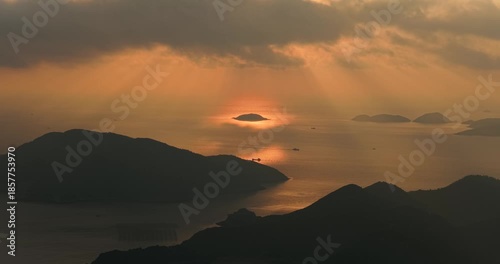Xiangshan Island Sunrise, Ningbo Zhejiang - Morning Sea Scenery
