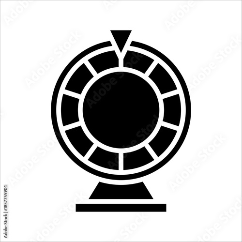 Lucky Casino Roulette Icon. Symbol isolated white background. vector illustration. color editable.