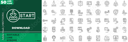 Download Line Editable Icons set