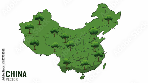 Visual representation of ecological growth and green initiatives across the diverse landscape of
