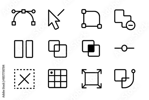 Stroke node vector editing icon corner symbol combine tool snap icons handle