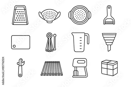 Kitchen grater rack collapsible icon spoon tools box hand compact vector nesting