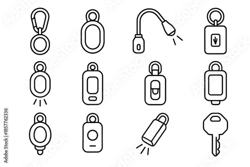Panel vector port key flashlight detail clip button lens ring icon flexible