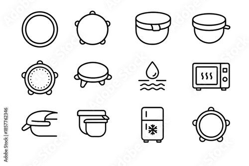 Icon rim cover silicone icons shape edge lid grip profile vector