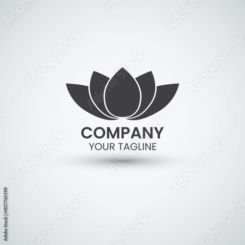 Minimalist Lotus Flower Logo for Spa Wellness and Meditation Center