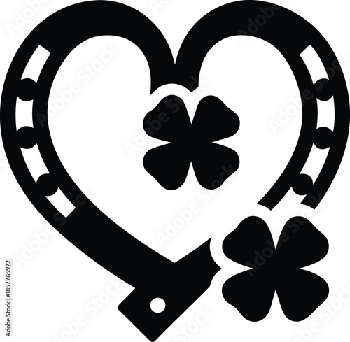 irish street parade line art vector illustration on transparent background