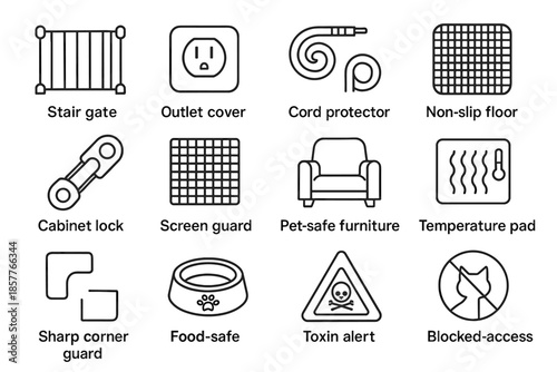 Furniture stair outlet icon home protector card safety pet bowl alert lock