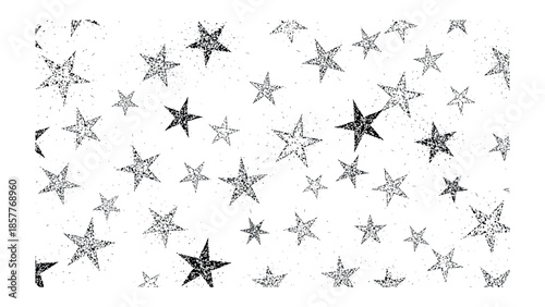 Stars in the cosmos: A mesmerizing arrangement of numerous, gleaming celestial bodies floats across a vast, inky expanse, echoing the quiet grandeur of the night sky. 