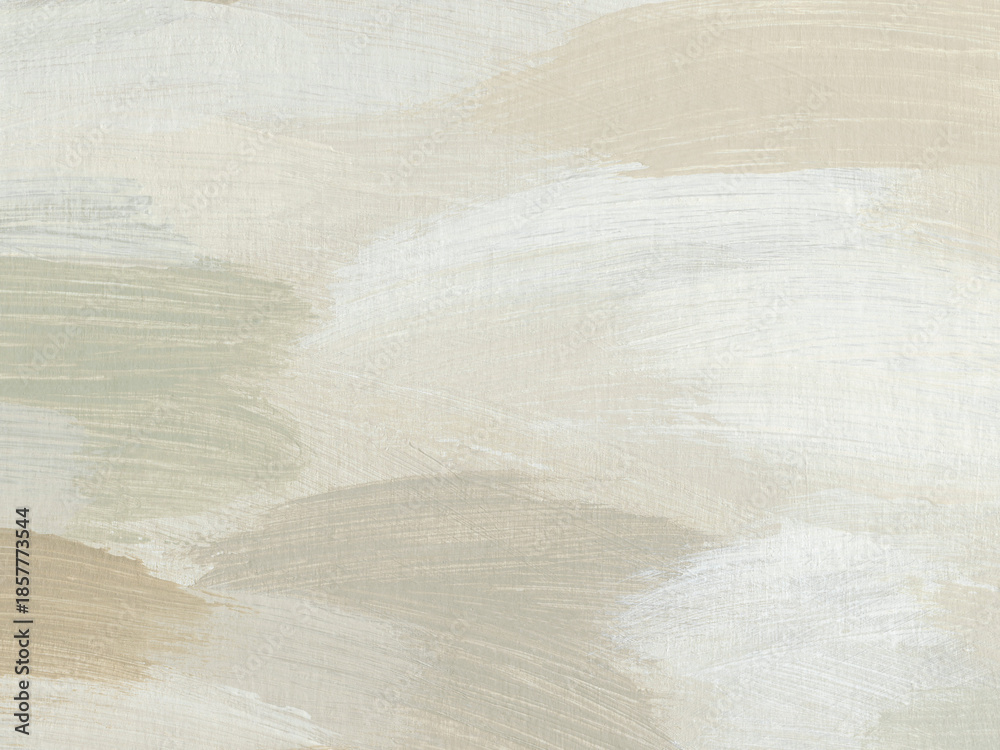 Obraz premium Neutral background in pastel earthy colors. Abstract textured acrylic template. Aesthetic hand drawn painting on canvas. Artistic texture with paint brush strokes. Fragment of artwork