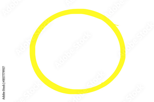 黄色の手書きサークル柄のグラフィックイメージ