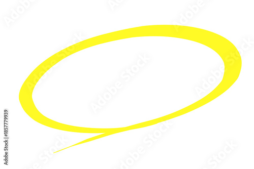 黄色の手書きサークル柄のグラフィックイメージ