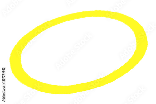 黄色の手書きサークル柄のグラフィックイメージ