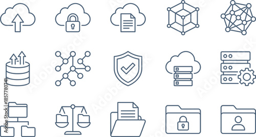 Customer feedback and business communication line icon set, featuring review stars, chat bubbles, survey clipboards, heart ratings, and user satisfaction symbols.