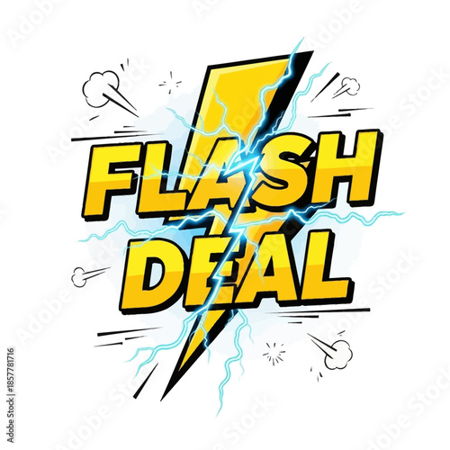 Flash Deal Promotion with Lightning Bolt Design.