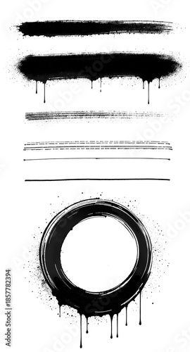 筆　線　ライン　点　png   set    Generative AI	
