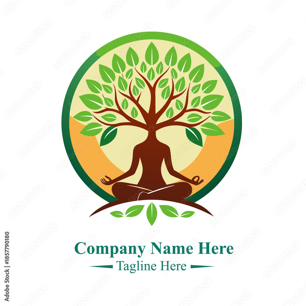 Obraz premium Yoga Tree Logo