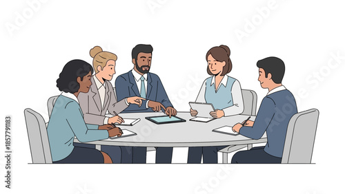 Diverse Group of Professionals in a Meeting.