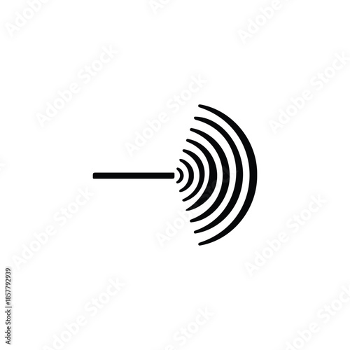 Sound icon silhouette icon vector flat design.