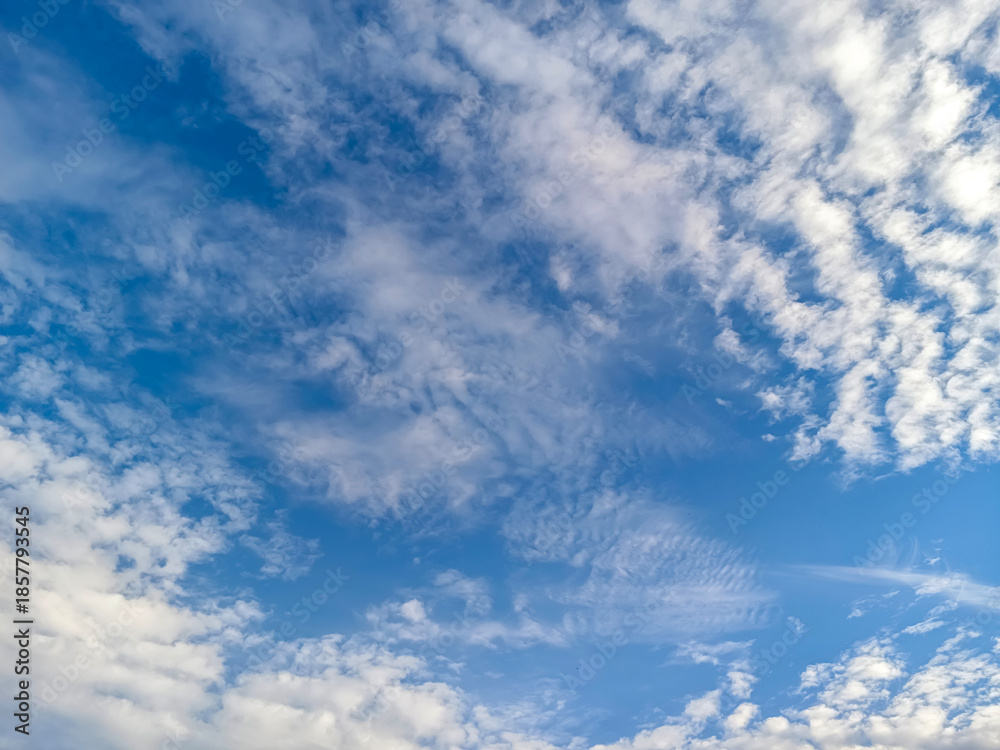 Obraz premium Blue sky and white clouds background, loudscape, ozone 