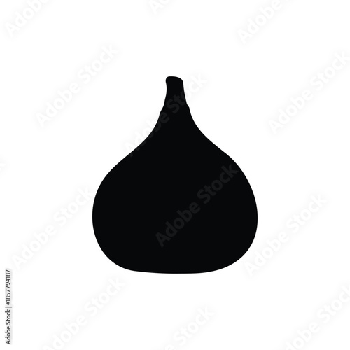 Fig silhouette icon vector flat design.