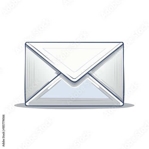Sealed letter, mail, email, message icon, communication concept, vector illustration graphic element, outline drawing