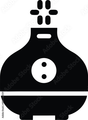 aromatherapy diffuser smart silhouette vector illustration on transparent background