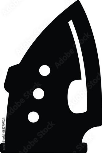 fabric steamer upright silhouette vector illustration on transparent background