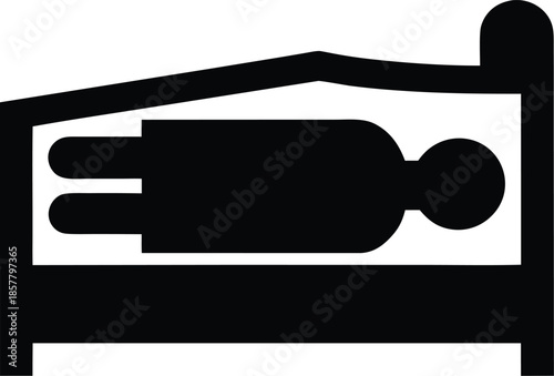 infrared sauna blanket silhouette vector illustration on transparent background