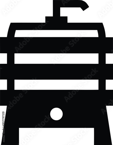maple syrup evaporator silhouette vector illustration on transparent background