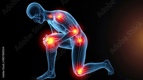 Human body experiencing joint pain