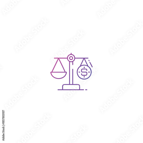 Law-balance-make-a-very-nice-Gradient-outline-art-Vector Illustration.