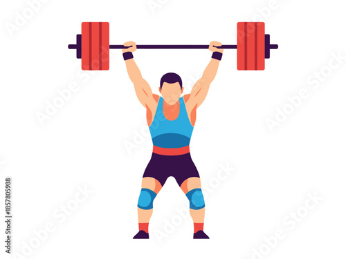 A person lifting a heavy barbell overhead in a strongman competition, showcasing athleticism and strength in a dynamic pose.