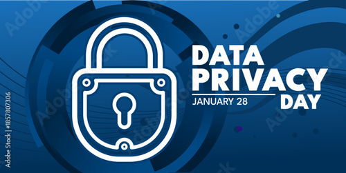 Data Privacy Day—banner, poster, vector illustration