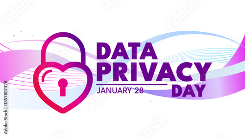 Data Privacy Day—banner, poster, vector illustration